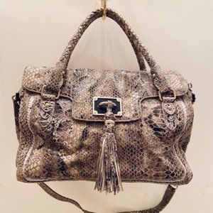 Elliot Lucca Beautiful Snakeskin/Python Print Handbag